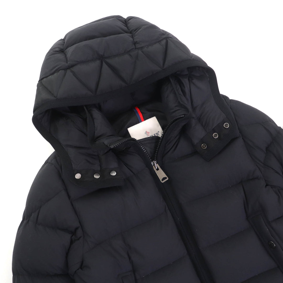 Great MONCLER Down jacket TANGUY Logo patch and hooded design black Nylon mens 0