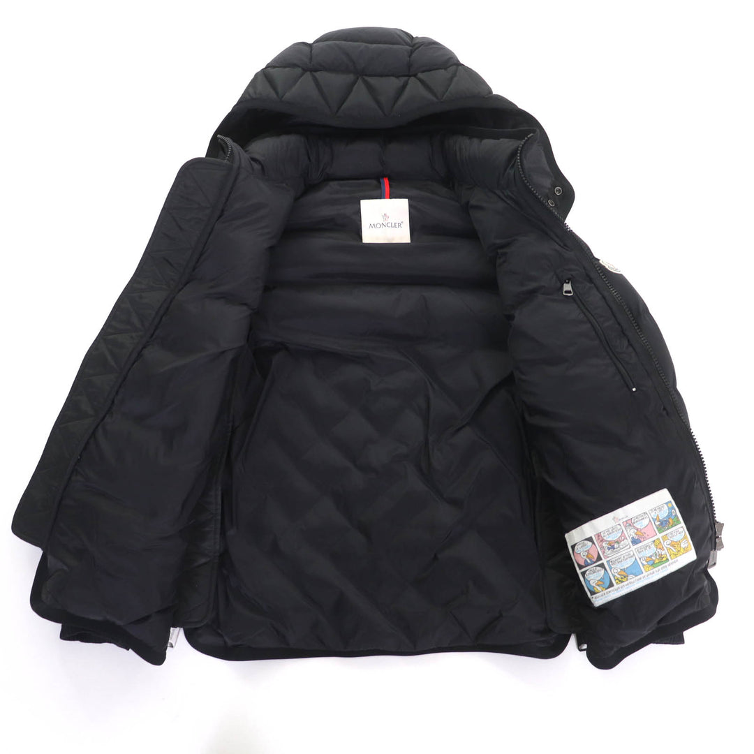 Great MONCLER Down jacket TANGUY Logo patch and hooded design black Nylon mens 0