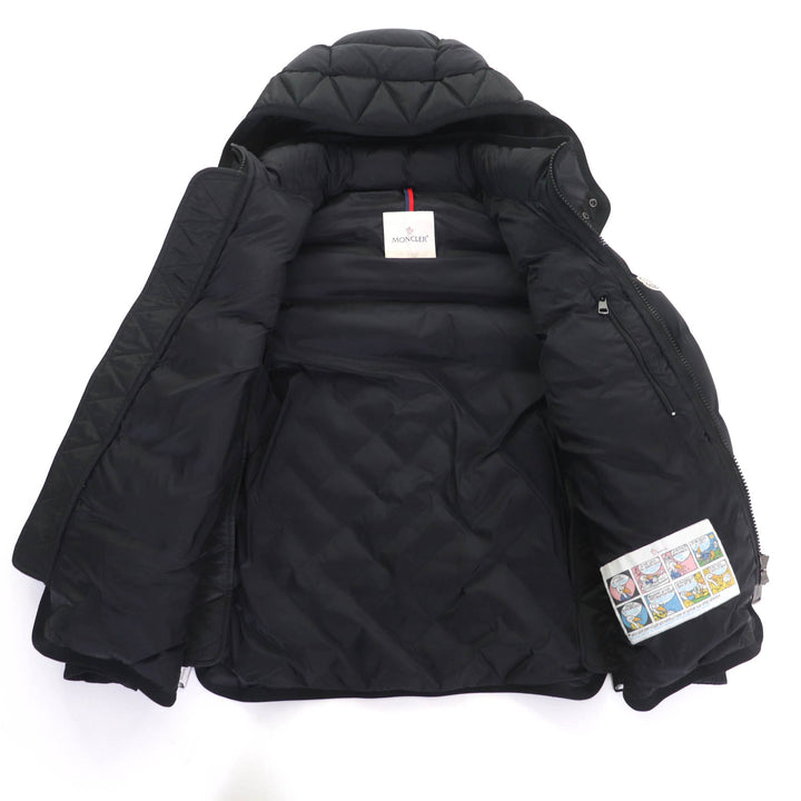 Great MONCLER Down jacket TANGUY Logo patch and hooded design black Nylon mens 0