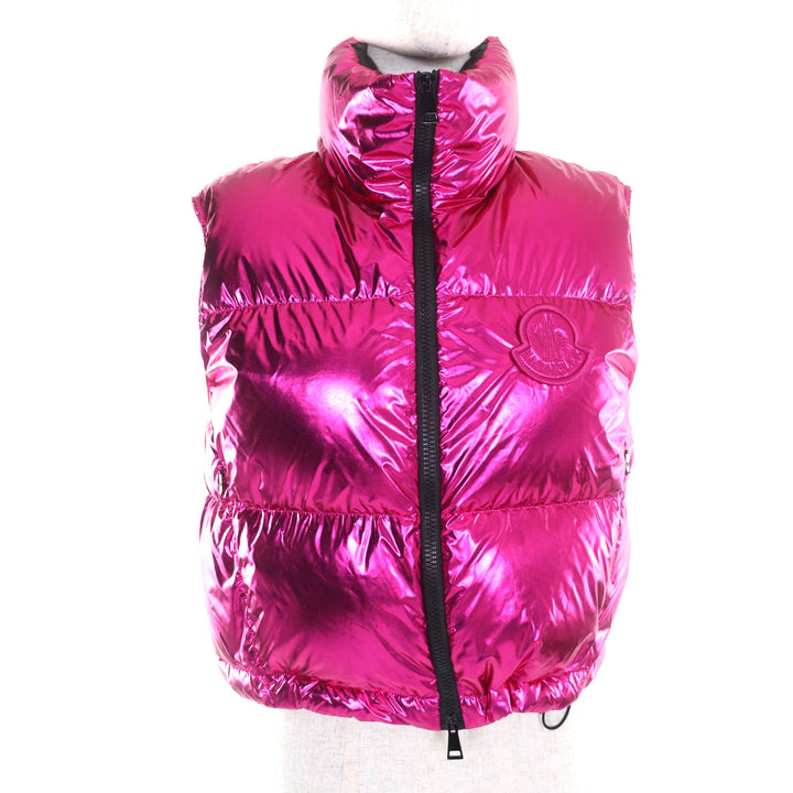 Excellent MONCLER Down vest BLAVET pink Nylon Women 0