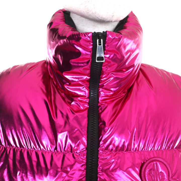 良好 MONCLER ダウンベスト BLAVET ピンク ナイロン レディース 0