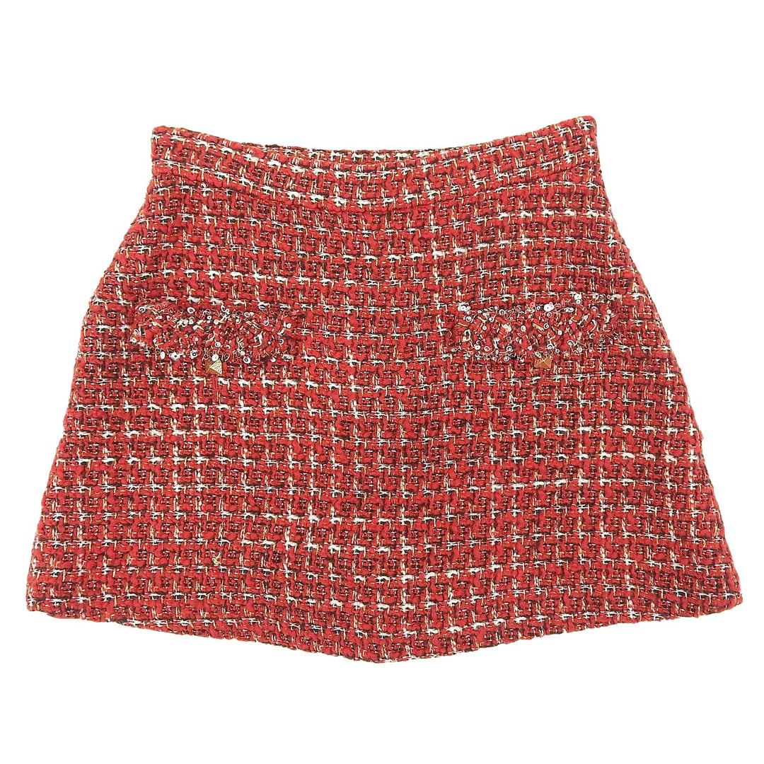 素晴らしいVALENTINOショートパンツ レッドウール レディース 38 VB3RA769677