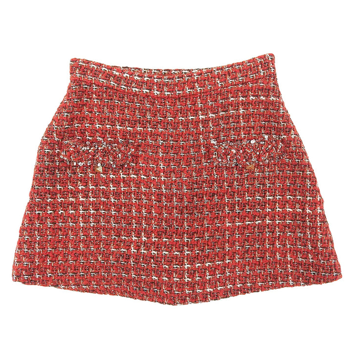 素晴らしいVALENTINOショートパンツ レッドウール レディース 38 VB3RA769677