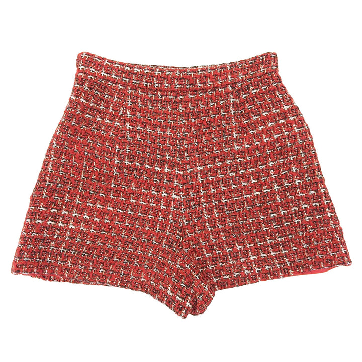 素晴らしいVALENTINOショートパンツ レッドウール レディース 38 VB3RA769677