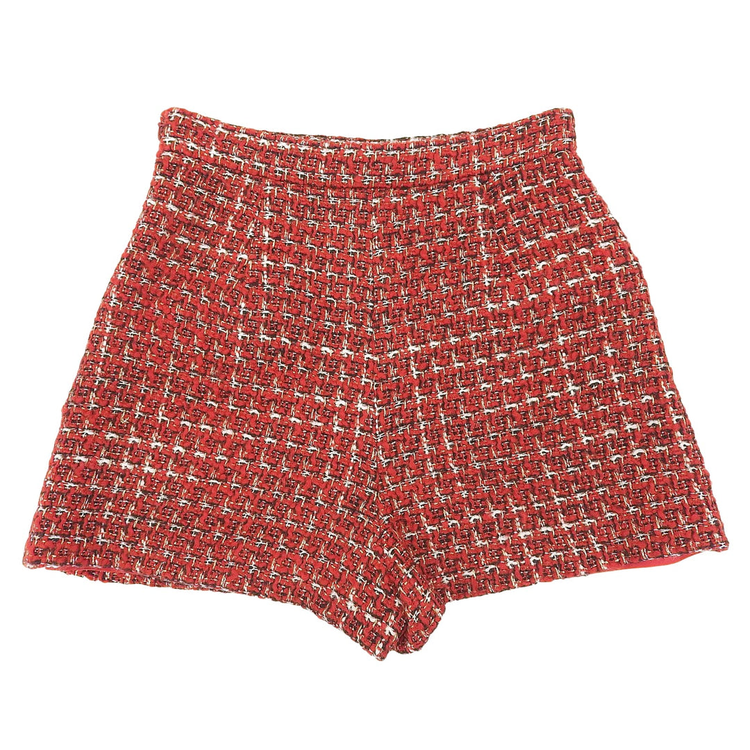 素晴らしいVALENTINOショートパンツ レッドウール レディース 38 VB3RA769677
