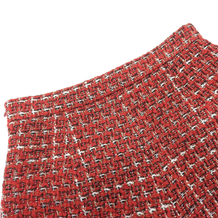素晴らしいVALENTINOショートパンツ レッドウール レディース 38 VB3RA769677
