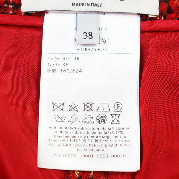 素晴らしいVALENTINOショートパンツ レッドウール レディース 38 VB3RA769677