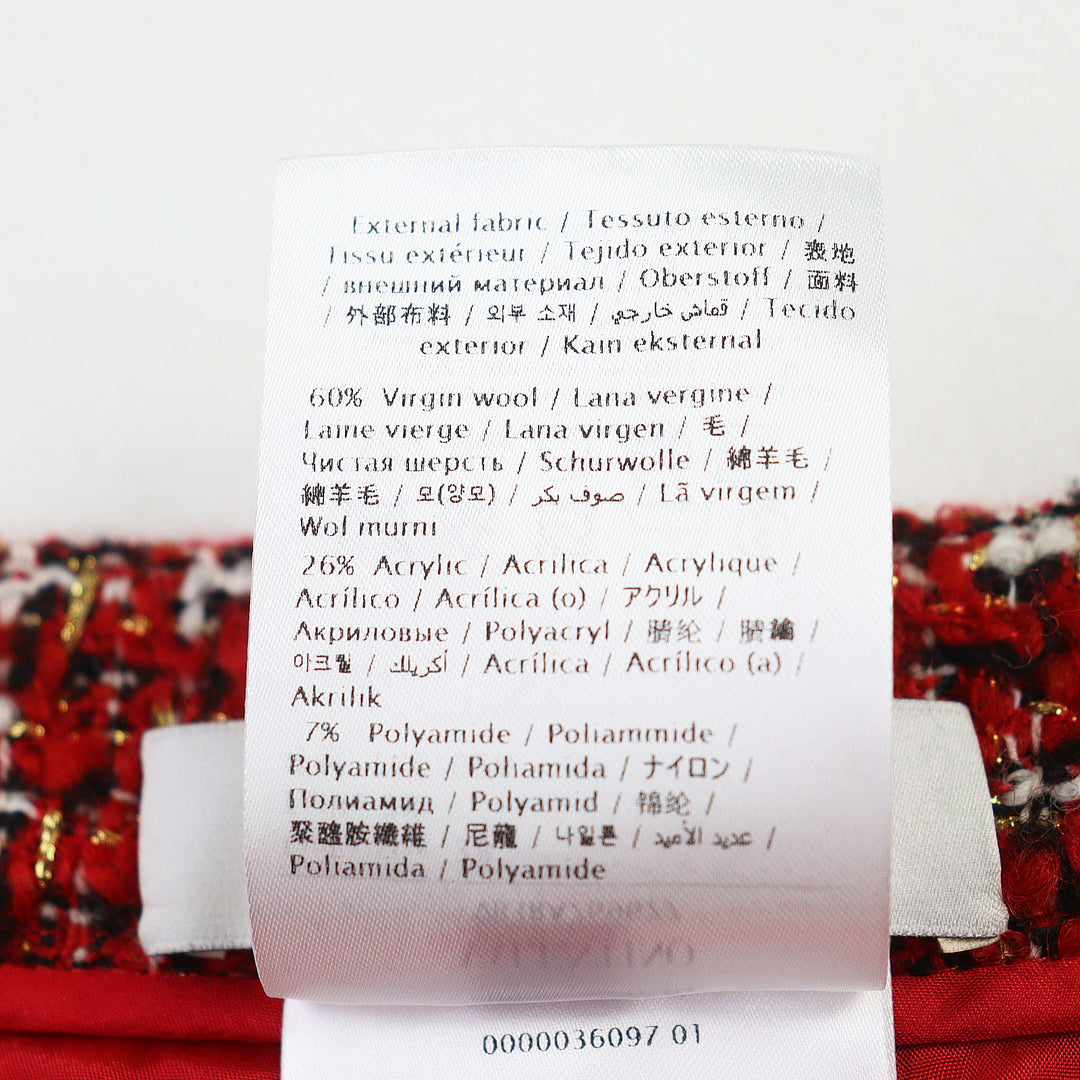 素晴らしいVALENTINOショートパンツ レッドウール レディース 38 VB3RA769677