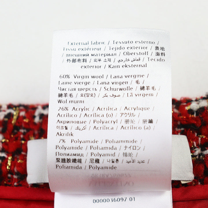 素晴らしいVALENTINOショートパンツ レッドウール レディース 38 VB3RA769677