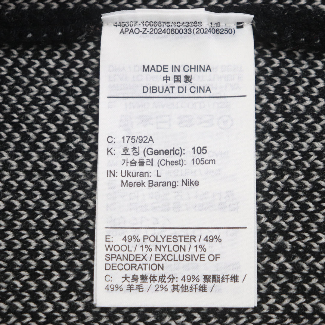 Excellent Supreme NIKE Best Sweater Vest black polyester mens L HF9638-010