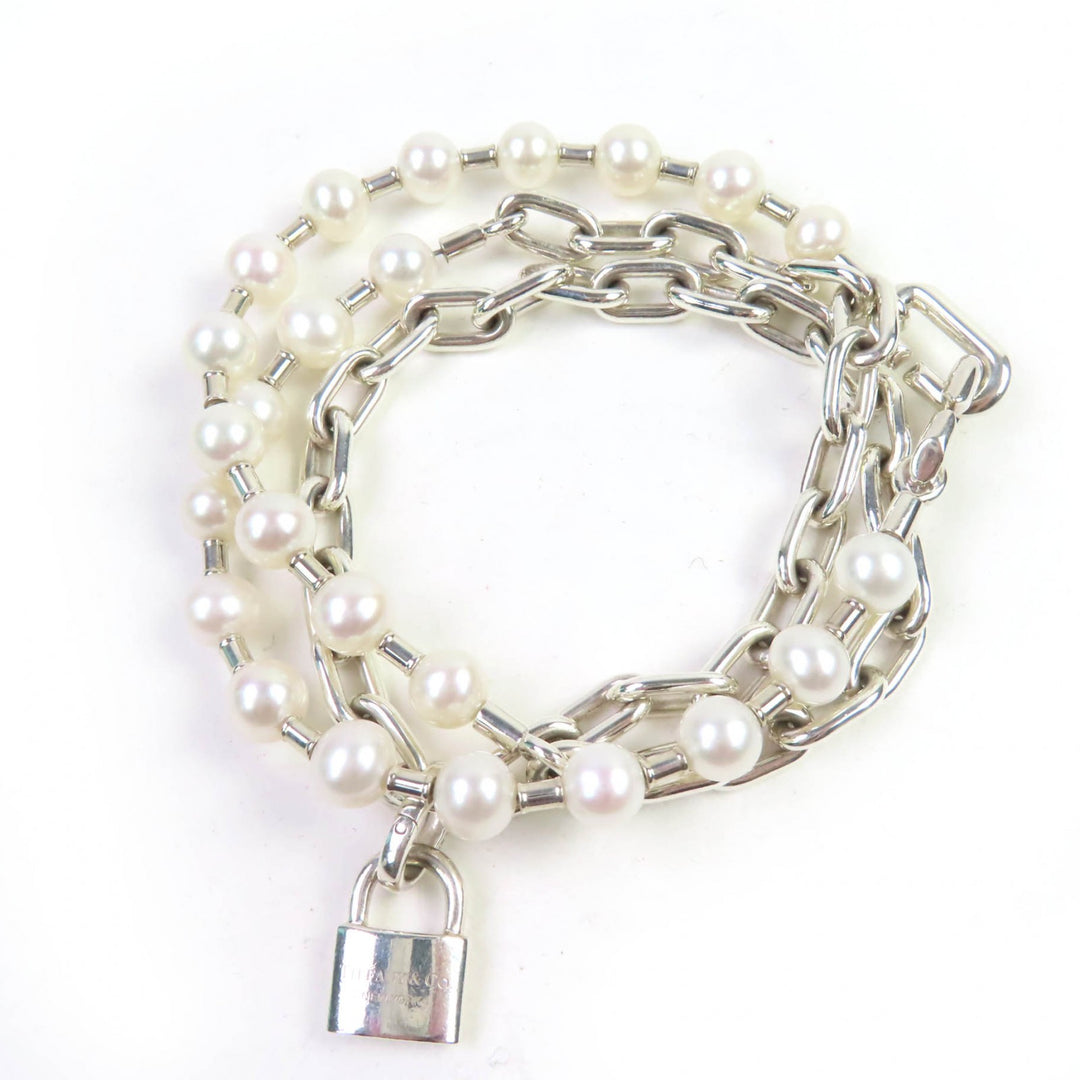 TIFFANY&Co. bracelet Medium Pearl Rock Bracelet Silver AG925 Women