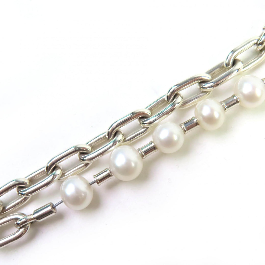 TIFFANY&Co. bracelet Medium Pearl Rock Bracelet Silver AG925 Women