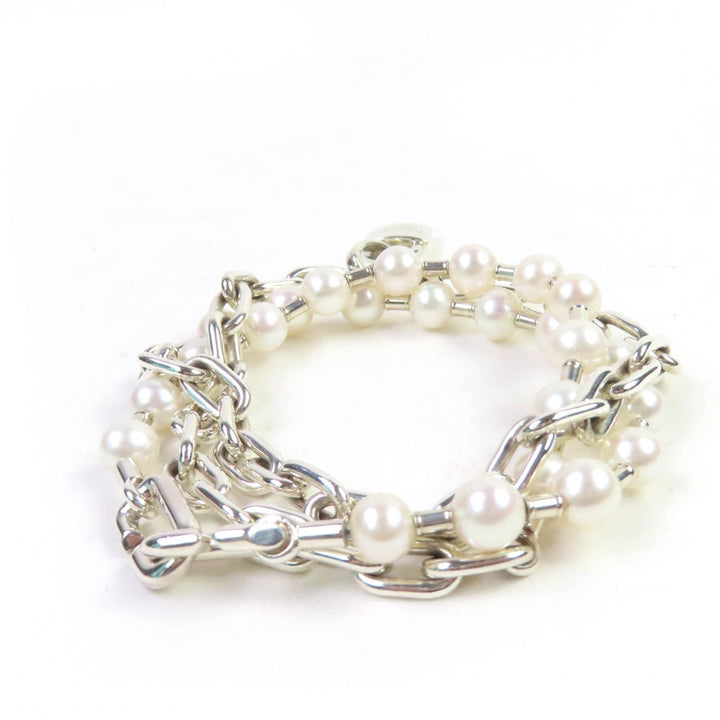 TIFFANY&Co. bracelet Medium Pearl Rock Bracelet Silver AG925 Women