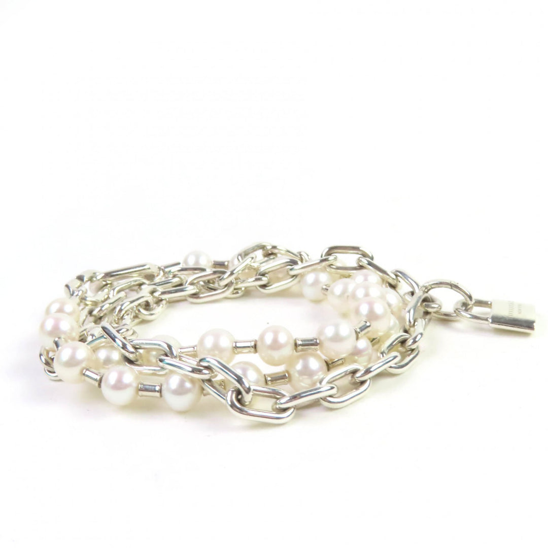 TIFFANY&Co. bracelet Medium Pearl Rock Bracelet Silver AG925 Women