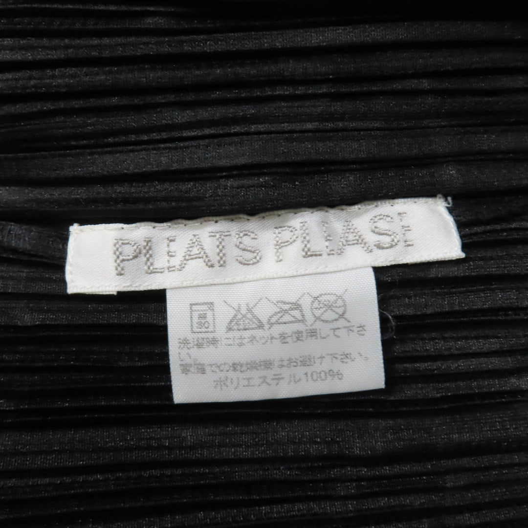 PLEATS PLEASE プリーツプリーズ Tシャツ 総柄 半袖 ブラック レディース 3 PP41-JK793 美品