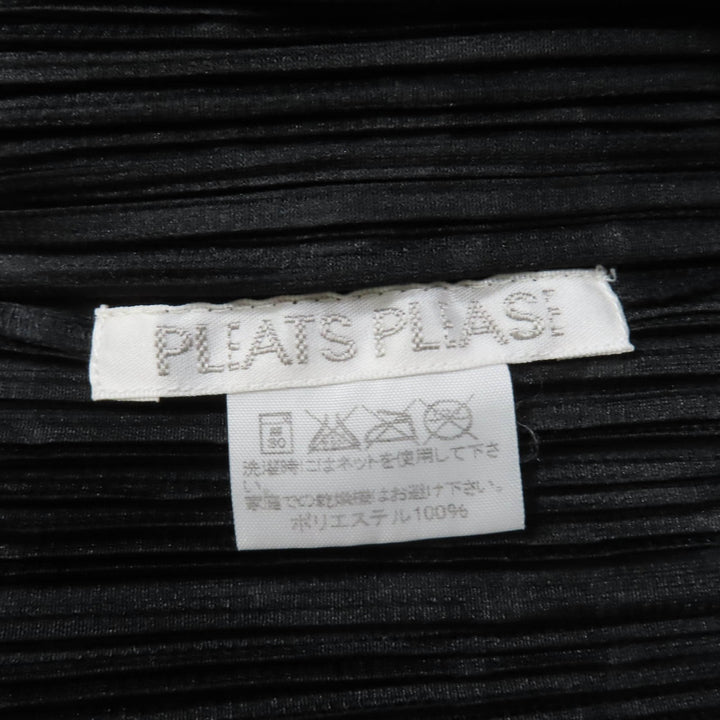 PLEATS PLEASE プリーツプリーズ Tシャツ 総柄 半袖 ブラック レディース 3 PP41-JK793 美品