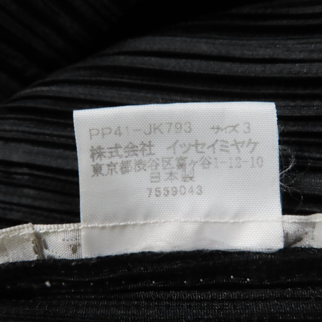 PLEATS PLEASE プリーツプリーズ Tシャツ 総柄 半袖 ブラック レディース 3 PP41-JK793 美品
