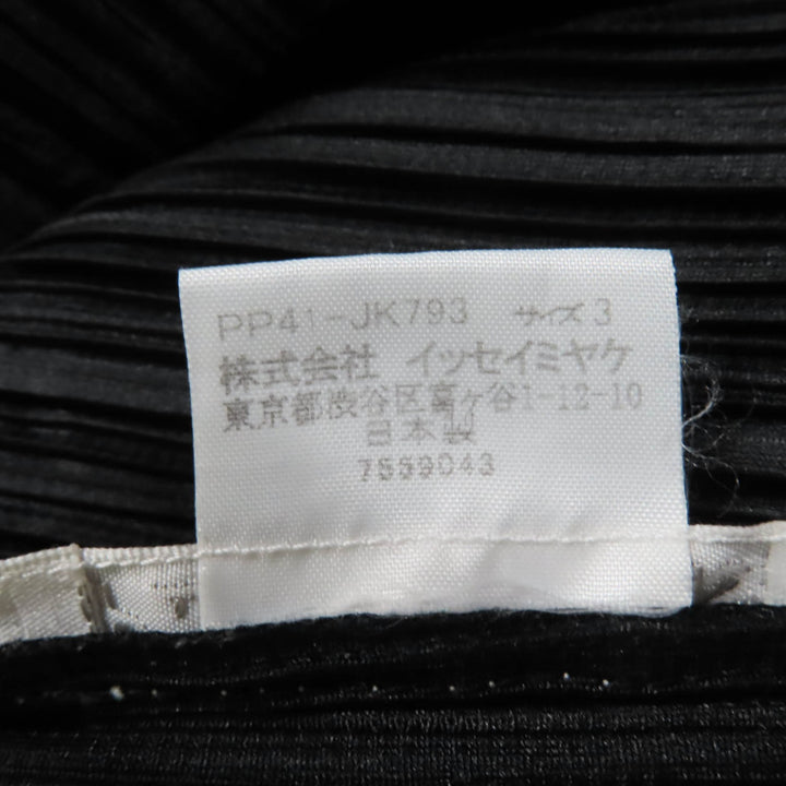 PLEATS PLEASE プリーツプリーズ Tシャツ 総柄 半袖 ブラック レディース 3 PP41-JK793 美品