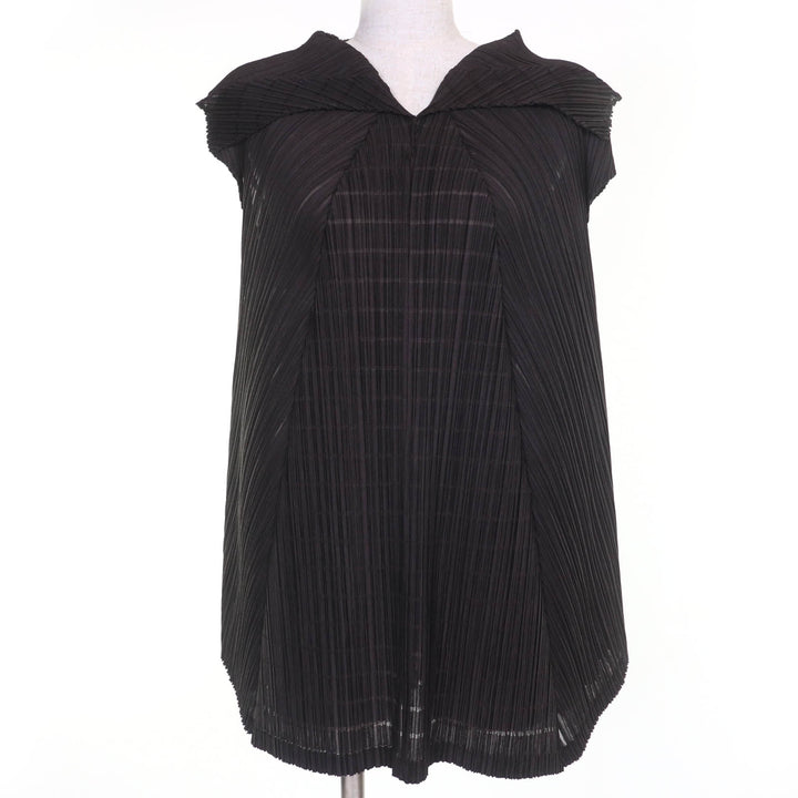 Excellent PLEATS PLEASE Tunic A-line Dark brown polyester Women 3 PP01-JT623