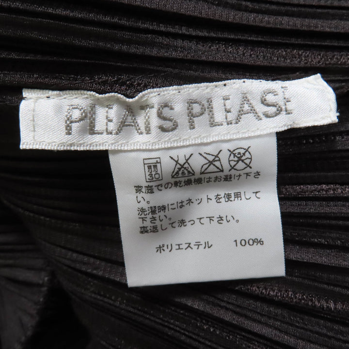 PLEATS PLEASE チュニック 切り替えデザイン Aライン ダークブラウン ポリエステル レディース 3 PP01-JT623
