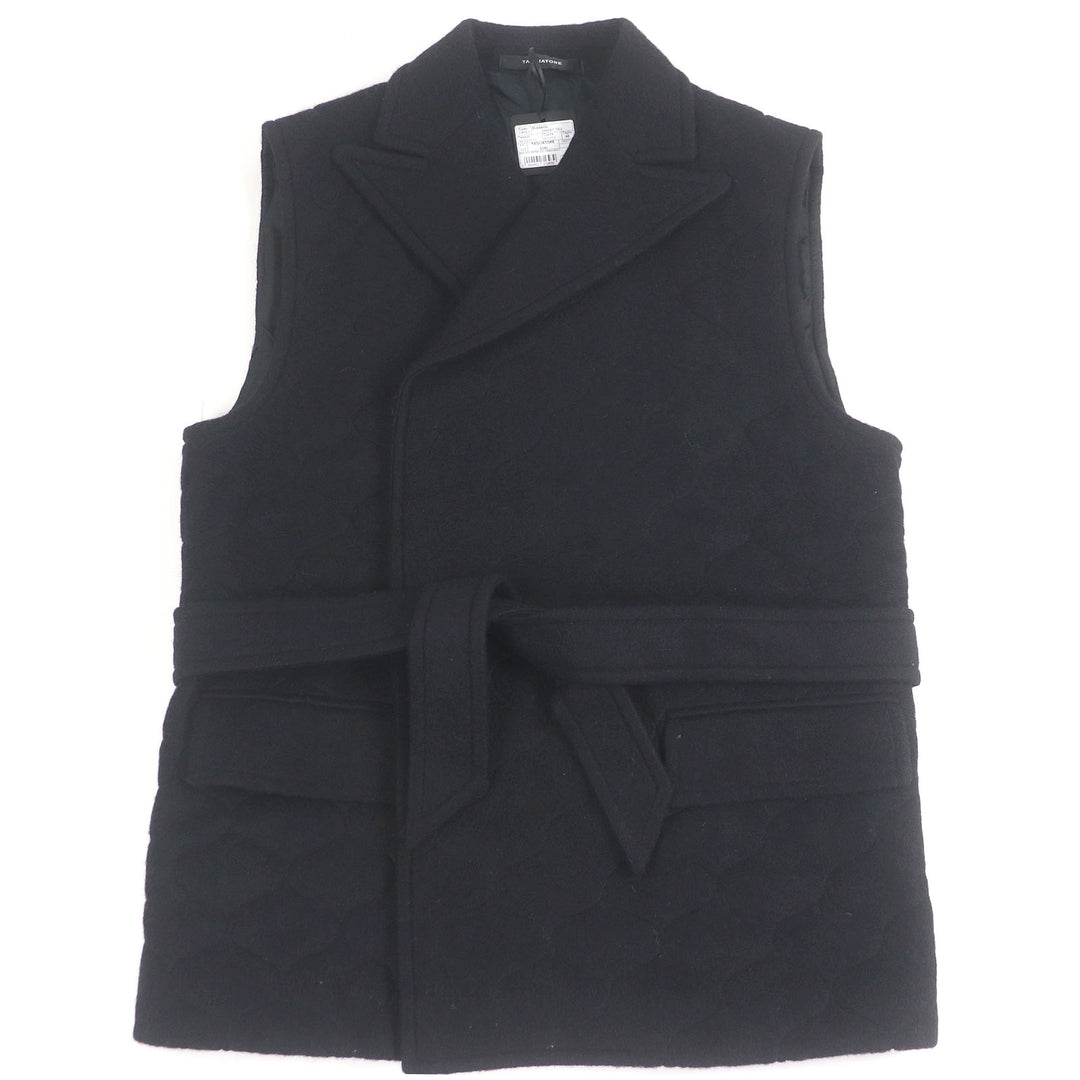 Pristine TAGLIATORE Best SMART Belted Quilting black polyester mens 46