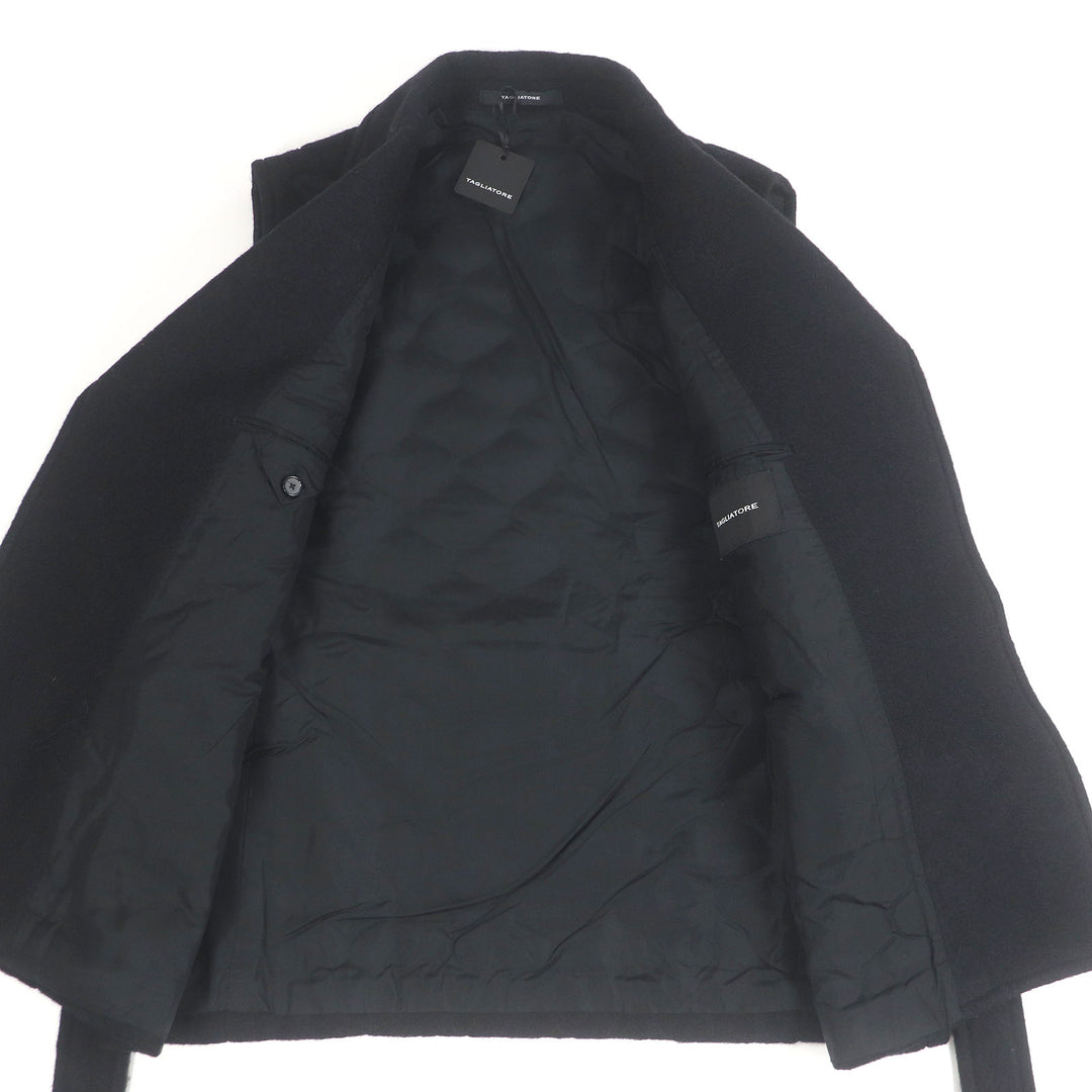 Pristine TAGLIATORE Best SMART Belted Quilting black polyester mens 46