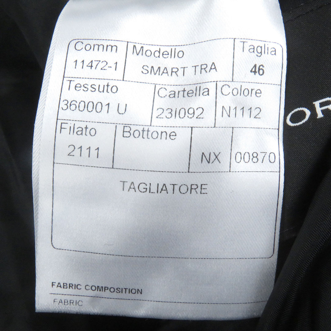 Pristine TAGLIATORE Best SMART Belted Quilting black polyester mens 46