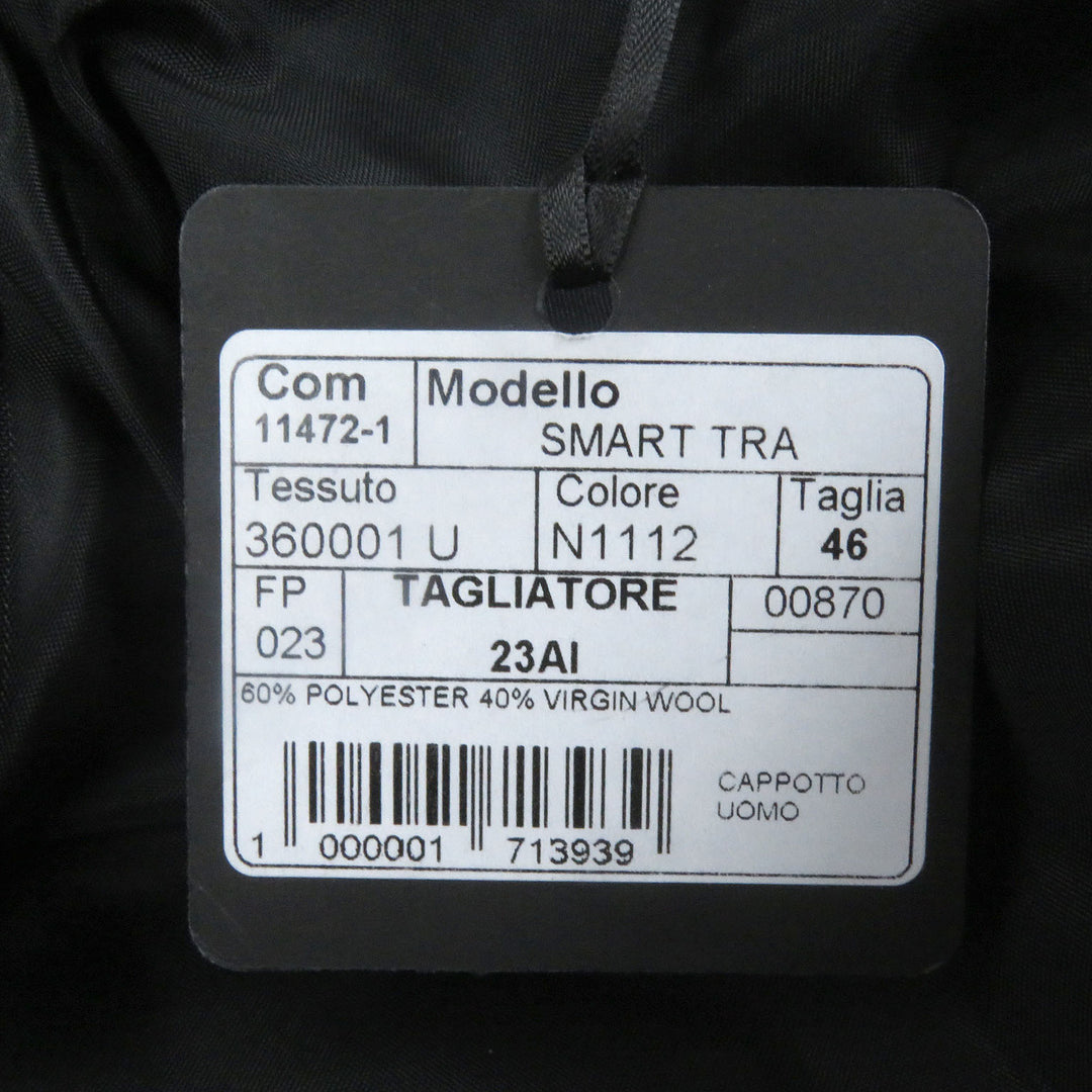 Pristine TAGLIATORE Best SMART Belted Quilting black polyester mens 46