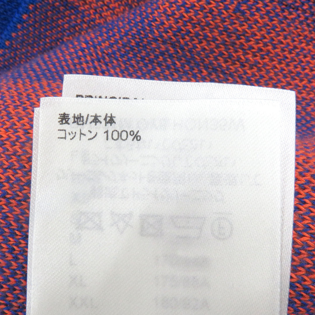 素晴らしいルイ・ヴィトンのニット、ジャズフライヤー、半袖、オレンジブルー、コットン、メンズXL
