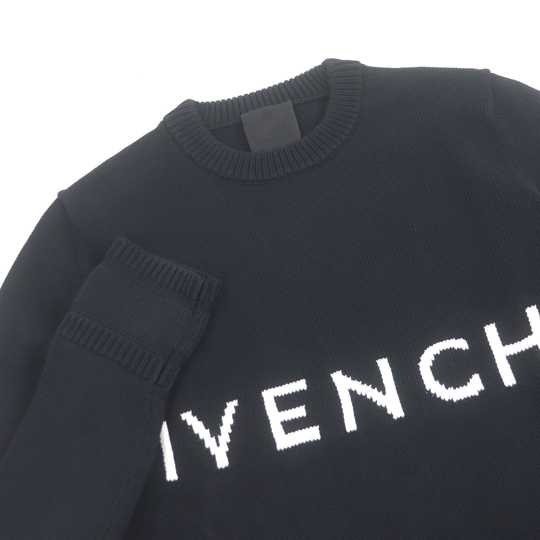 Great GIVENCHY sweater 4G logo long sleeve knit black cotton mens S BM90G9401M