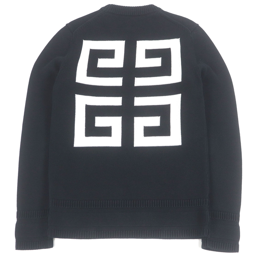 素晴らしい GIVENCHY セーター 4G ロゴ 長袖 ニット ブラック コットン メンズ S BM90G9401M