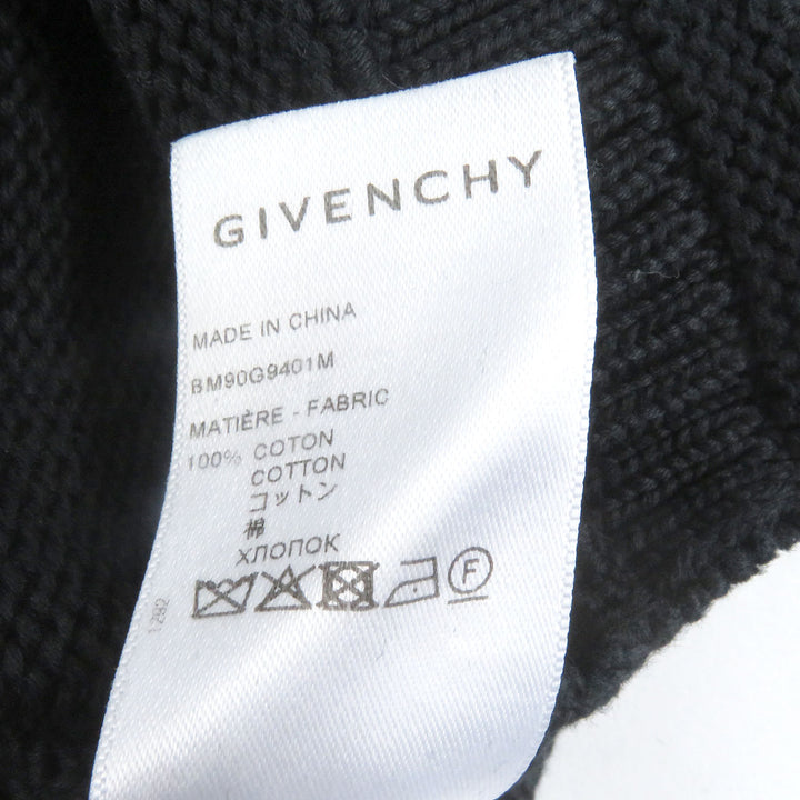 素晴らしい GIVENCHY セーター 4G ロゴ 長袖 ニット ブラック コットン メンズ S BM90G9401M