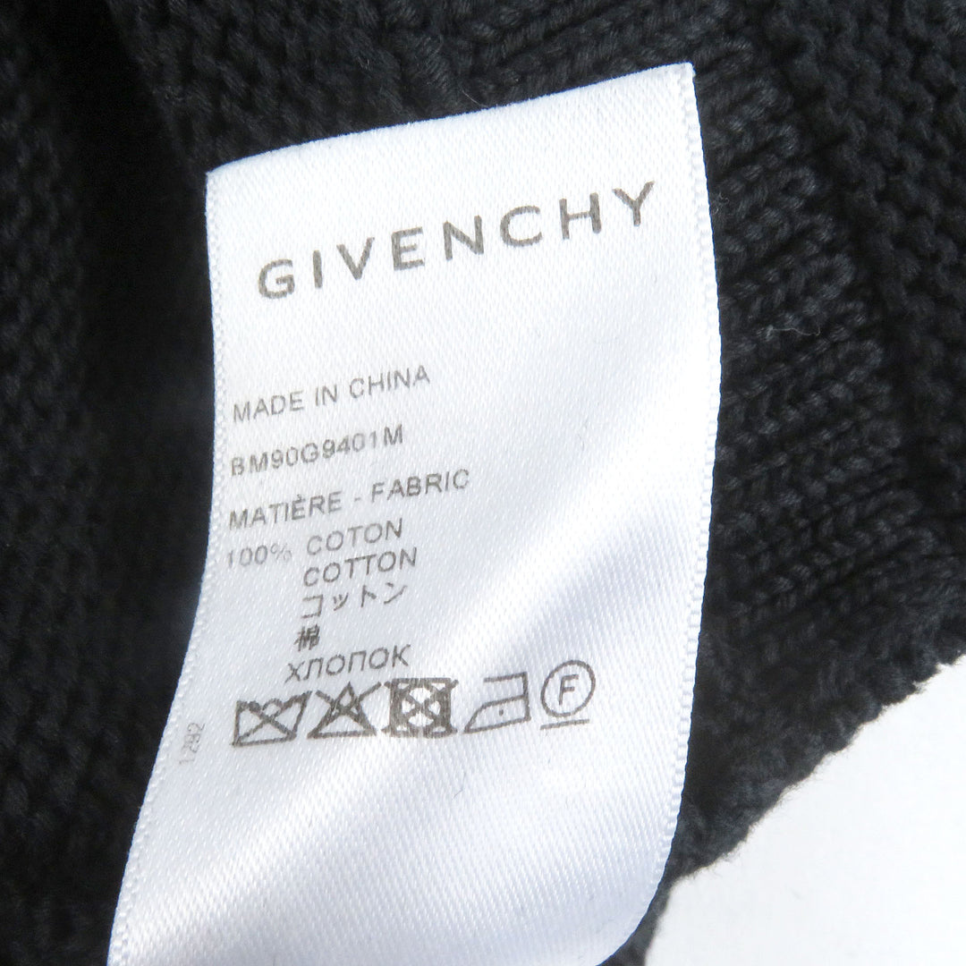 Great GIVENCHY sweater 4G logo long sleeve knit black cotton mens S BM90G9401M