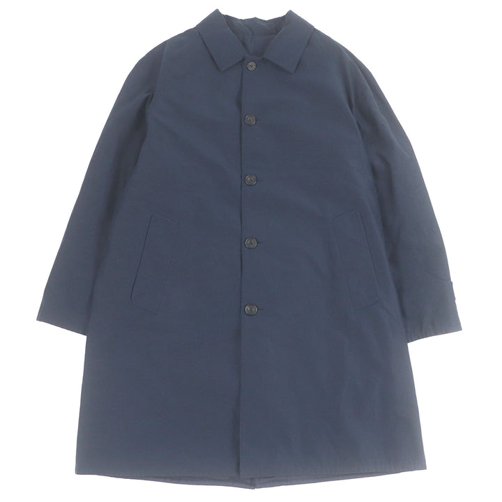 Great BERLUTI coat Calligraphy Scritto Reversible Stand Collar night blue 52