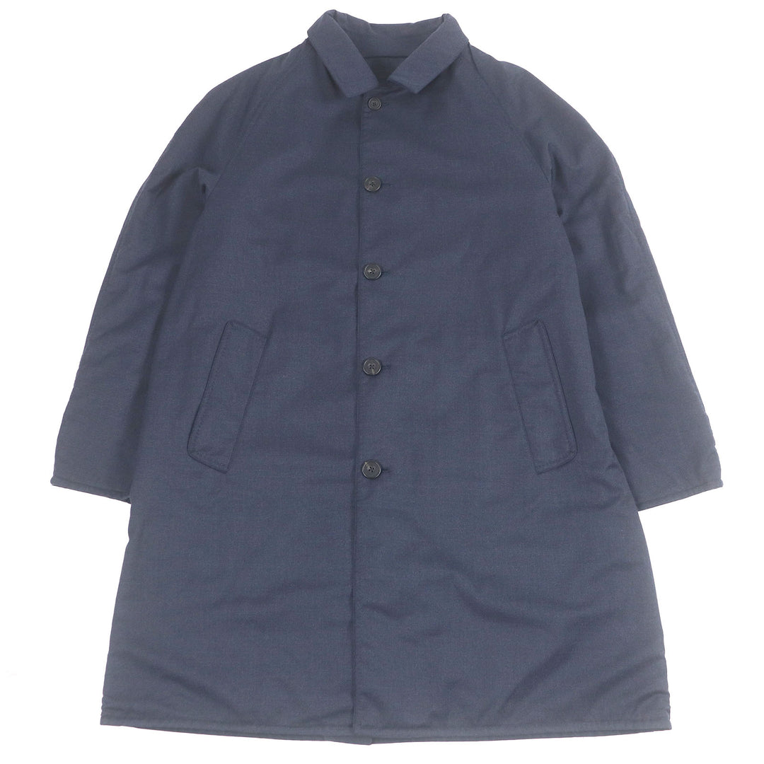 Great BERLUTI coat Calligraphy Scritto Reversible Stand Collar night blue 52