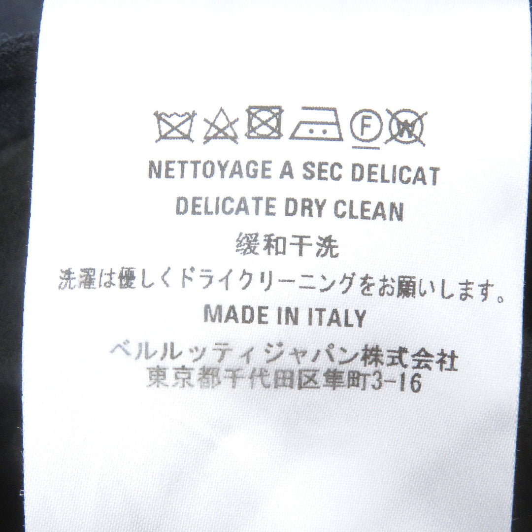 ベルルッティ コート カリグラフィー スクリット リバーシブル スタンドカラー ナイトブルー 52