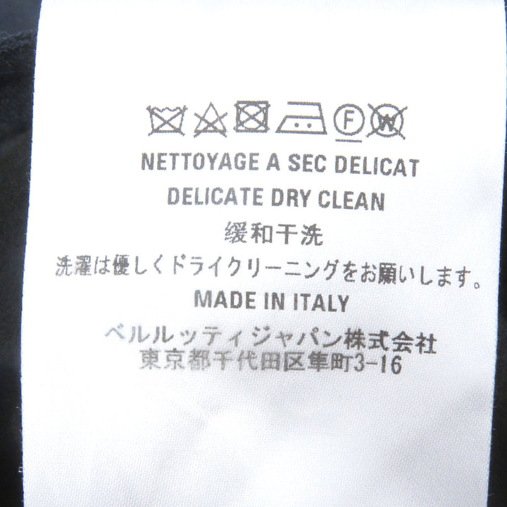 ベルルッティ コート カリグラフィー スクリット リバーシブル スタンドカラー ナイトブルー 52