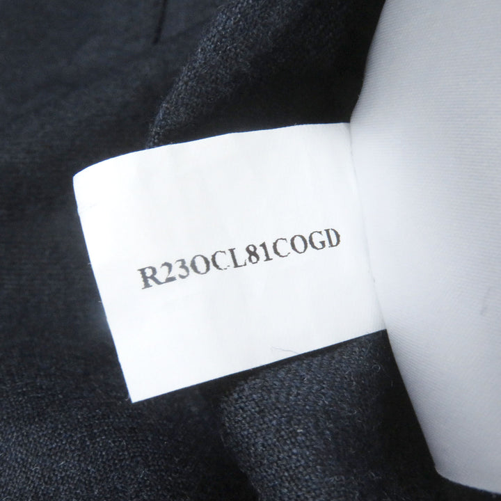 Great BERLUTI coat Calligraphy Scritto Reversible Stand Collar night blue 52