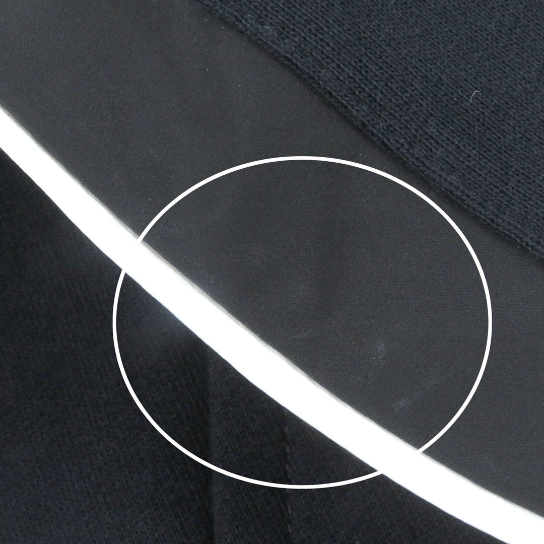Excellent HERMES hoodie Run H fleece lining, H logo zip Navy cotton mens S