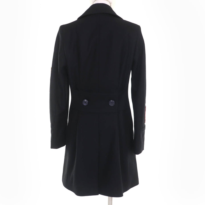 Excellent COACH coat Double-breasted with patch black wool Women 2 23152
