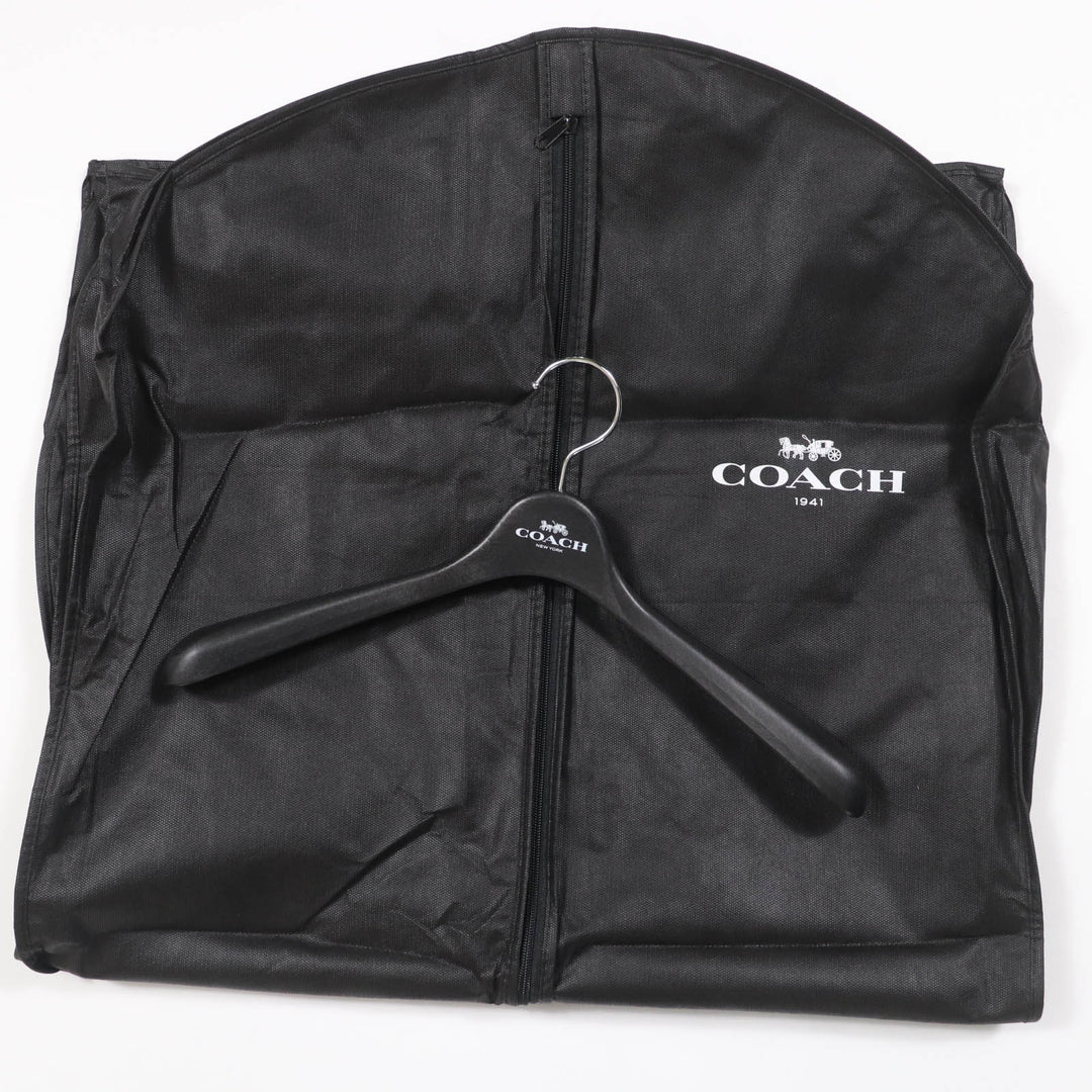 Excellent COACH coat Double-breasted with patch black wool Women 2 23152