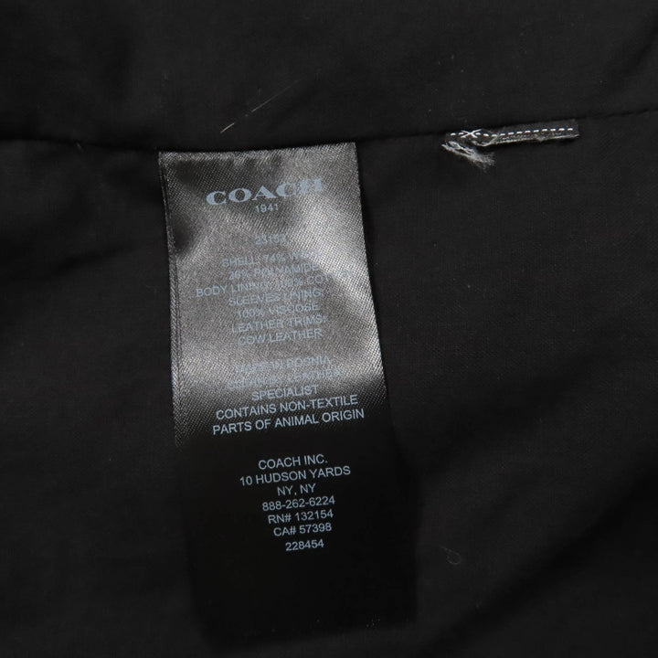 Excellent COACH coat Double-breasted with patch black wool Women 2 23152
