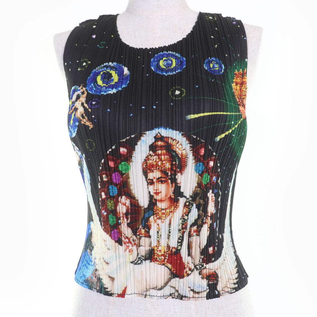 Excellent PLEATS PLEASE T-shirt Tadanori Yokoo Collaboration MillenniumKrishna 3