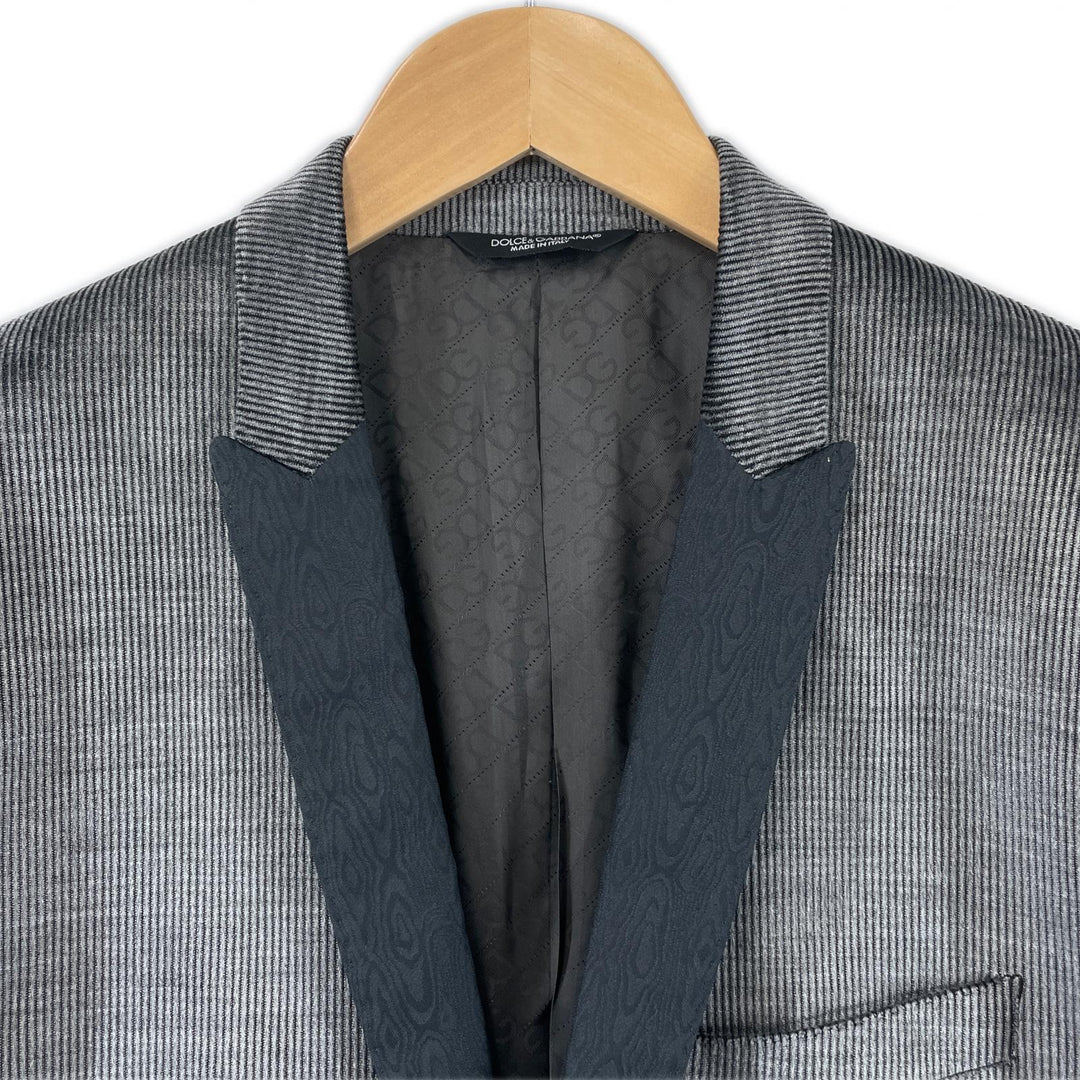 Excellent DOLCE&GABBANA tailored jacket Narrow Lapel Single gray cotton mens 44