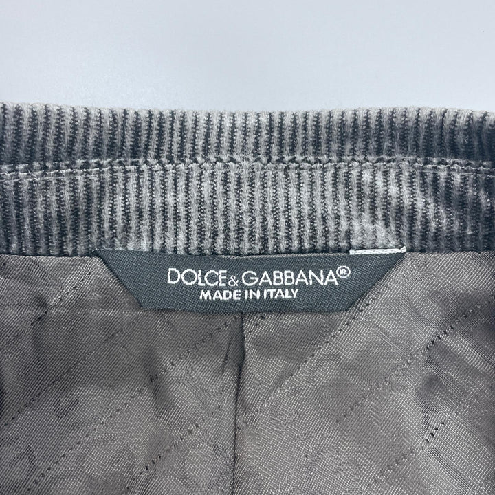 Excellent DOLCE&GABBANA tailored jacket Narrow Lapel Single gray cotton mens 44