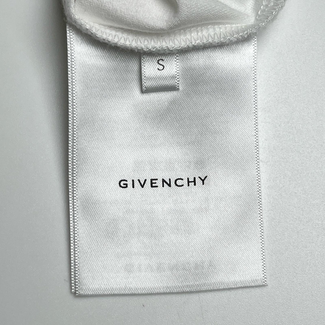 素晴らしい GIVENCHY 半袖Tシャツ クルーネック 花柄 ホワイト コットン レディース S BW70AS3YP7