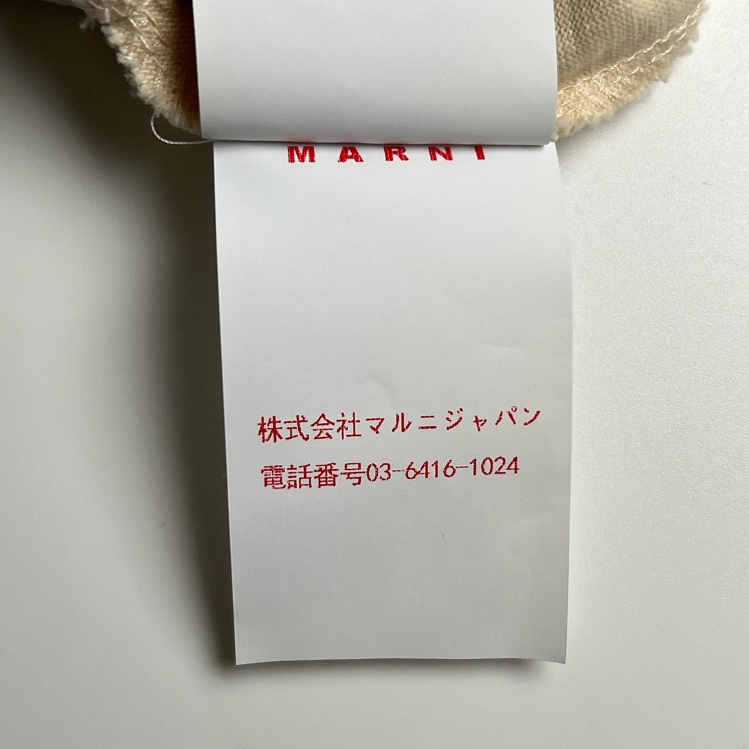 素晴らしい MARNI カーディガン リボンデザイン 半袖 イエローベージュ コットン レディース 36