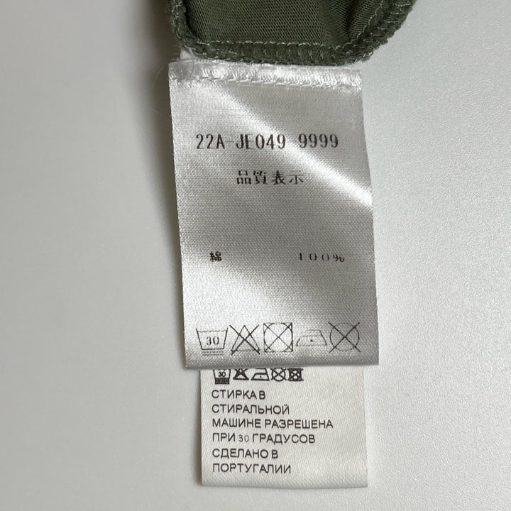 素晴らしいPATOU半袖Tシャツオーガニックコットン花柄ロゴグリーンコットンレディースXS