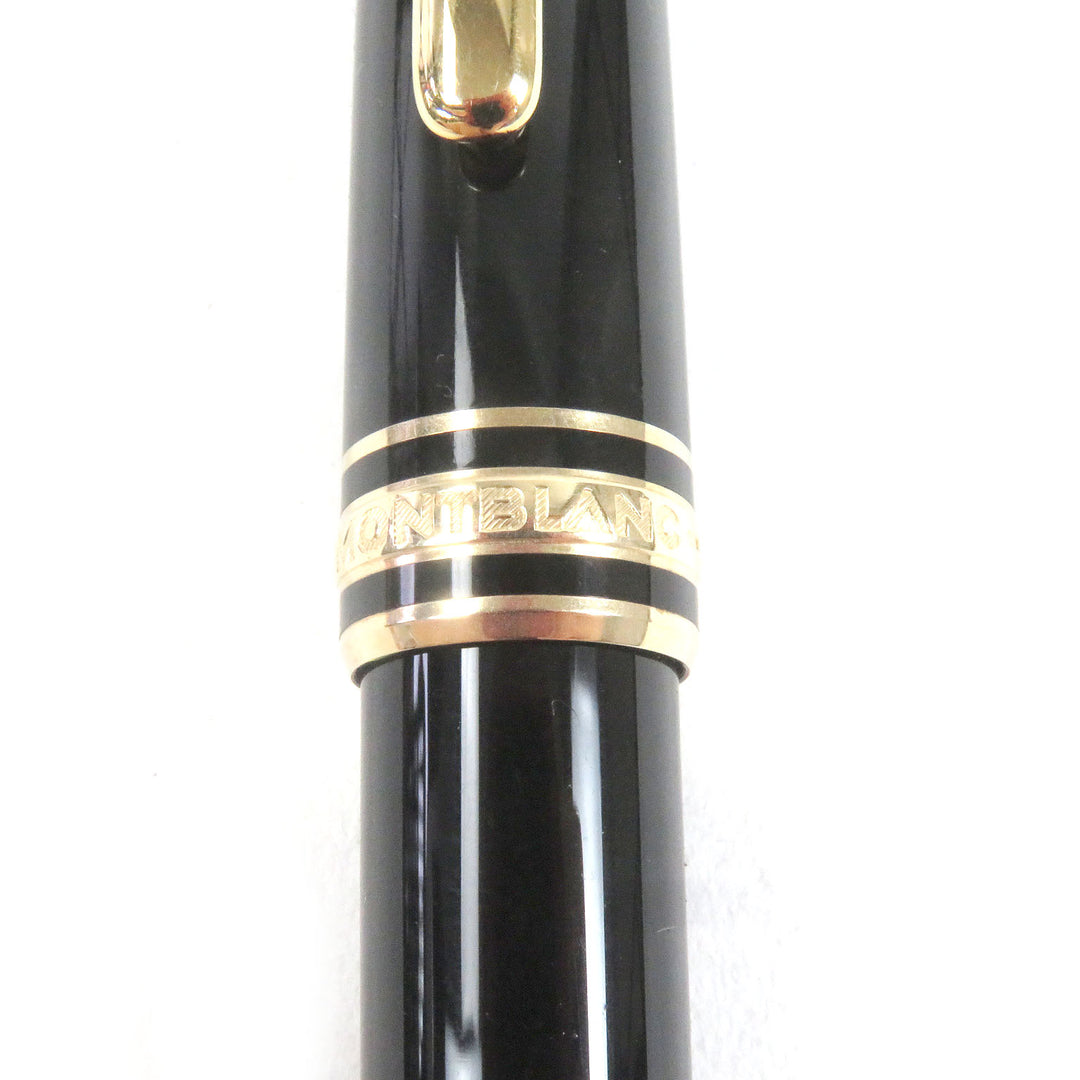 モンブラン 万年筆 マイスターシュテュック クラシック キャップタイプ ブラックゴールド 14K メンズ