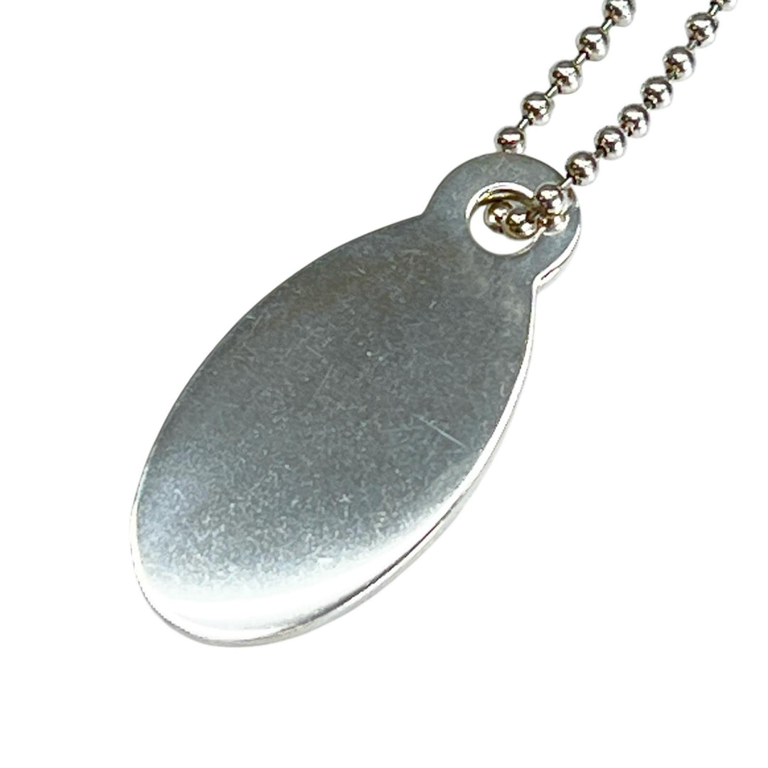 Excellent TIFFANY&Co. Necklace Oval Tag Long Silver SV925 Women